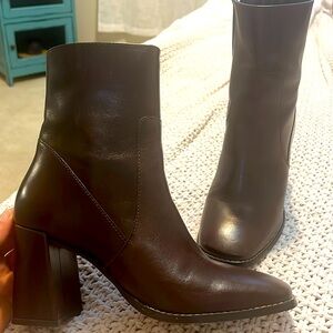 Tahari Mid Calf Block Boots- Size 8